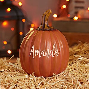 Boo, Spooky, Welcome Personalized Pumpkins - Small Orange - 27462-S