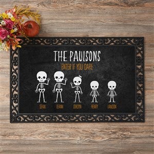 Skeleton Family Personalized Halloween Doormat- 20x35 - 27463-M