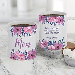 Coffee Mug Floral Personalised Mug Custom Yetta Mug Personalised Name  Definition for Mum, Mother Birthday Christmas Mothers Day 11oz White Mug  868620