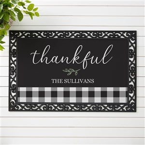 Black & White Buffalo Check Personalized Doormat 20x35 - 27468-M