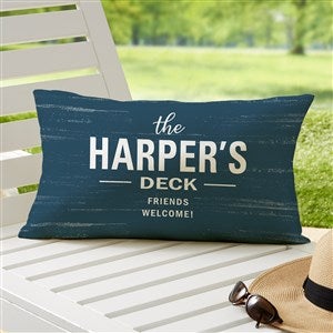 Farmhouse Family Personalized Lumbar Outdoor Throw Pillow -12x 22 - 27476-LB