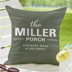 Farmhouse Family Personalized Outdoor Throw Pillow - 20x20 - 27476-L