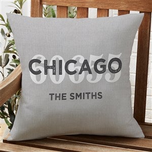 Location Personalized Outdoor Throw Pillow - 20”x20” - 27480-L