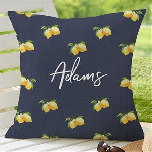 Lovely Lemons Personalized Outdoor Throw Pillow- 20”x20” - 27494-L