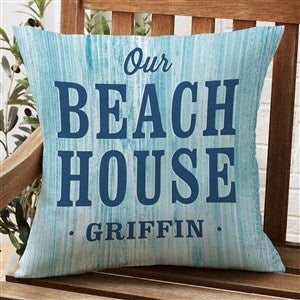 Home Away From Home Personalized Outdoor Throw Pillow- 20”x20” - 27497-L