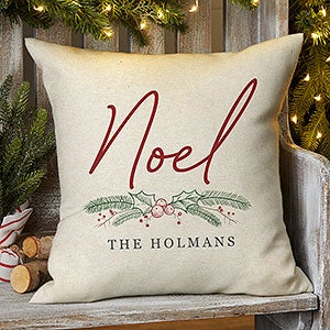 Festive Foliage Personalized Outdoor Throw Pillow- 16”x 16” - 27524