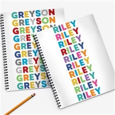 Vibrant Name Personalized Large Notebooks-Set of 2 - 27535