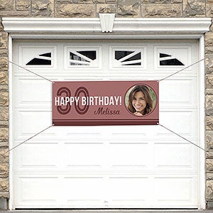 Modern Birthday Personalized Photo Banner - 20x48 - 27545-S