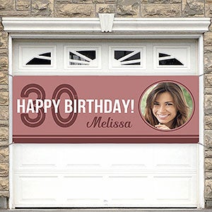 Modern Birthday Personalized Photo Banner - 45x108 - 27545-L