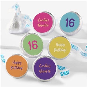 Birthday Confetti Personalized Candy Stickers - 27550