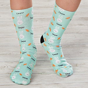 Bunny Treats Personalized Kids Socks - 27583