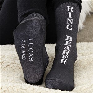 Ring Bearer Personalized Kids Wedding Socks - 27595