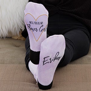 Will You Be My Flower Girl Personalized Kids Socks - 27598