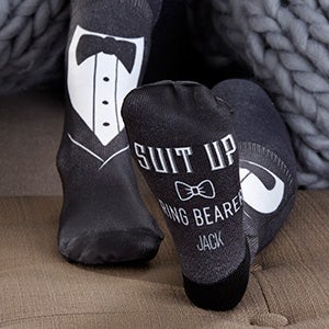 Suit Up Personalized Wedding Kids Socks - 27601