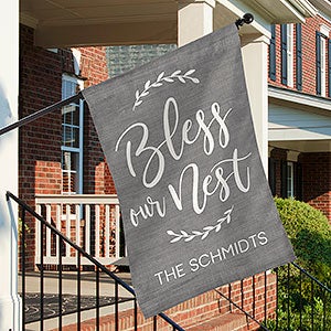 Bless Our Nest Personalized House Flag - 27649