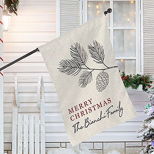 Festive Foliage Personalized House Flag - 27669