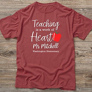 Inspiring Teacher Personalized Hanes ComfortWash T-Shirt - 27673-CWT