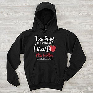 Inspiring Teacher Personalized Hanes Hooded Sweatshirt - 27674-BS