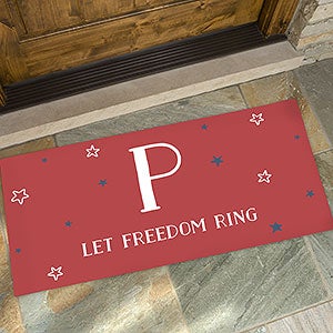 Stars  Stripes Personalized Oversized Doormat- 24x48 - 27686-O