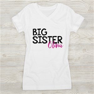 Big Sister/Little Sister Personalized Girl's Fitted T-Shirt - 27687-FT