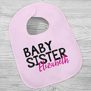 Little Sister Personalized Baby Bib - 27693-B