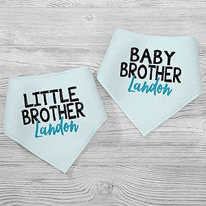 Little Brother Personalized Bandana Bibs- Set of 2 - 27694-BB