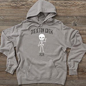 Skeleton Family Personalized Halloween Hanes Mens ComfortWash Hoodie - 27705-CWHS