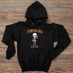 Skeleton Family Personalized Halloween Hanes Mens Hooded Sweatshirt - 27705-BS
