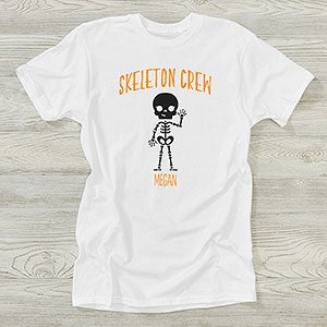 Skeleton Family Personalized Halloween Hanes Womens T-Shirt - 27706-AT