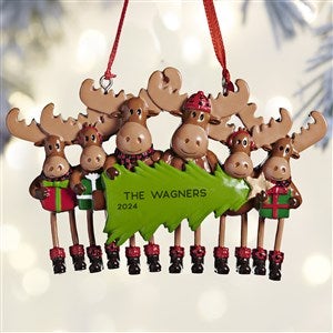 Moose Family Personalized Ornament - 6 Names - 27715-6