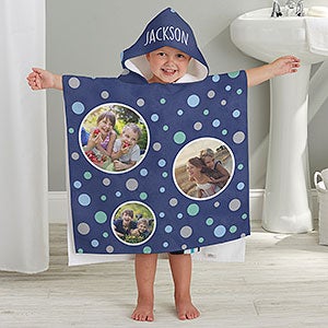 Photo Bubbles Personalized Kids Poncho Bath Towel - 27719