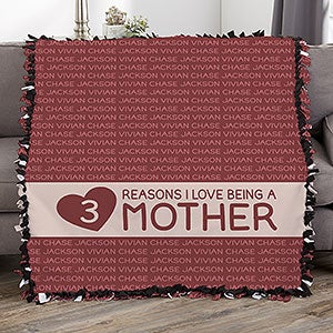 Reasons She Loves Being... Personalized 50x60 Tie Blanket - 27725-T