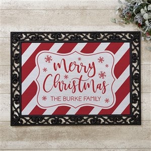 Red & White Christmas Personalized Doormat - 18x27 - 27734