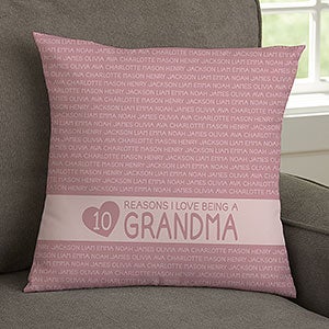 Reasons She Loves Being... Personalized 14-inch Throw Pillow - 27757-S