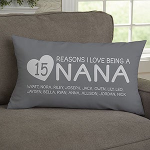 Reasons She Loves Being... Personalized Lumbar Velvet Throw Pillow - 27757-LBV