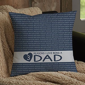 Reasons He Loves Being... Personalized 14-inch Throw Pillow - 27758-S