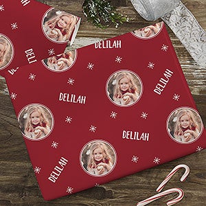 Holiday Photo Personalized Wrapping Paper Roll - 18ft Roll - 27775-L