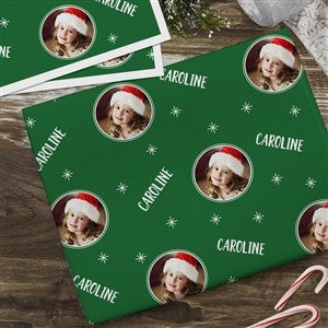 Holiday Photo Personalized Wrapping Paper Sheets - 27775-S