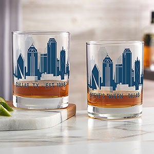 Dallas 14oz. Personalized Printed Whiskey Glass - 27783