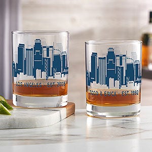 Los Angeles 14oz. Personalized Printed Whiskey Glass - 27787