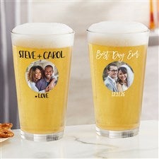 Photo Message For Couple Personalized 16oz. Pint Glass - 27805-PG