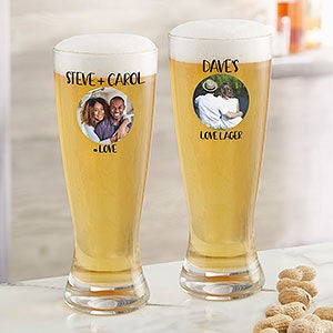 Photo Message For Couple Personalized 20oz. Pilsner Glass - 27805-P