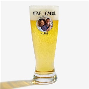 Photo Message For Couple Personalized 20oz. Pilsner Glass - 27805-P