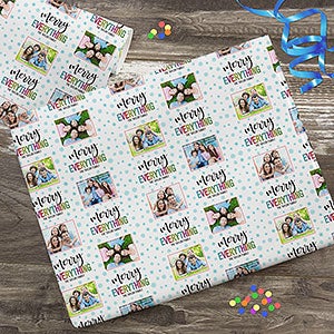 Merry Everything Personalized Photo Wrapping Paper Roll - 6ft Roll - 27808