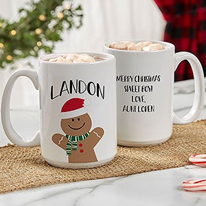 Baking Spirits Bright Personalized Christmas Mug 15 oz White - 27815-L