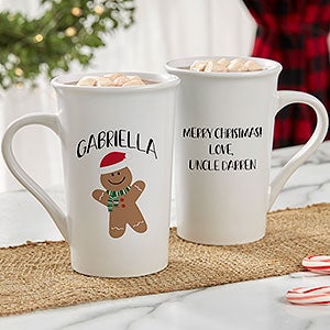 Baking Spirits Bright Personalized Christmas Latte Mug 16 oz.- White - 27815-U