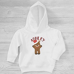 Holly Jolly Personalized Christmas Toddler Hooded Sweatshirt - 27825-CTHS
