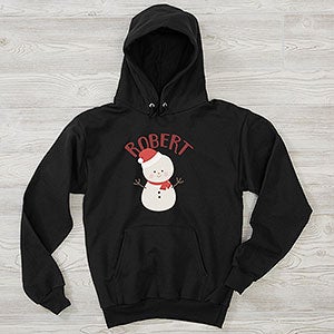 Holly Jolly Personalized Christmas Hanes Mens Hooded Sweatshirt - 27827-BS