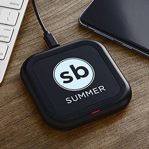 Modern Initials Personalized LED Wireless Charging Pad - 27850