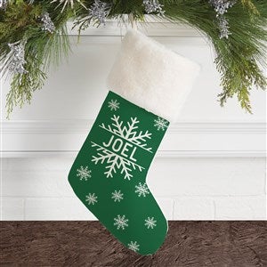 Snowflake Family Personalized Ivory Christmas Stockings - 27867-I